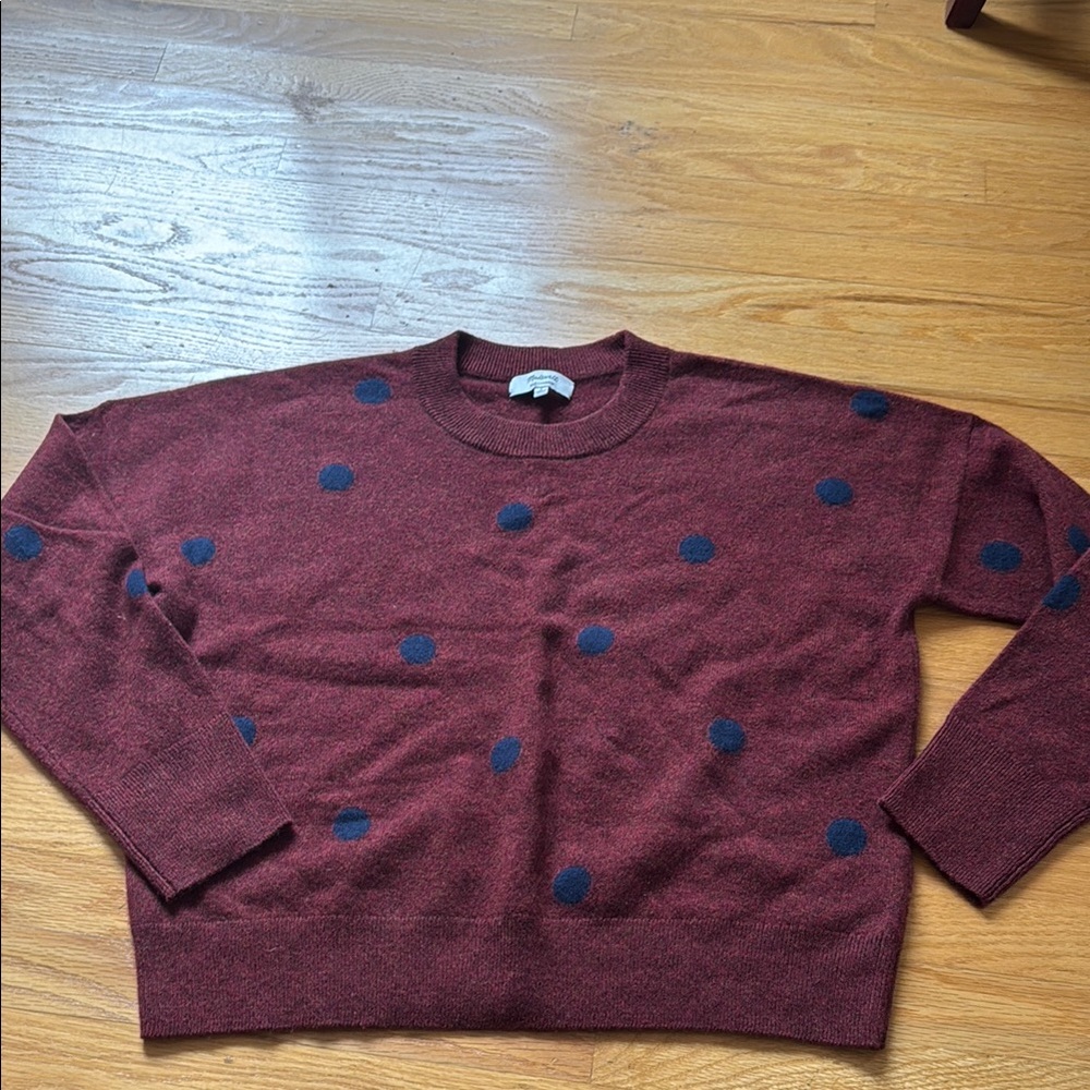 Madewell polka dot cashmere sweater
